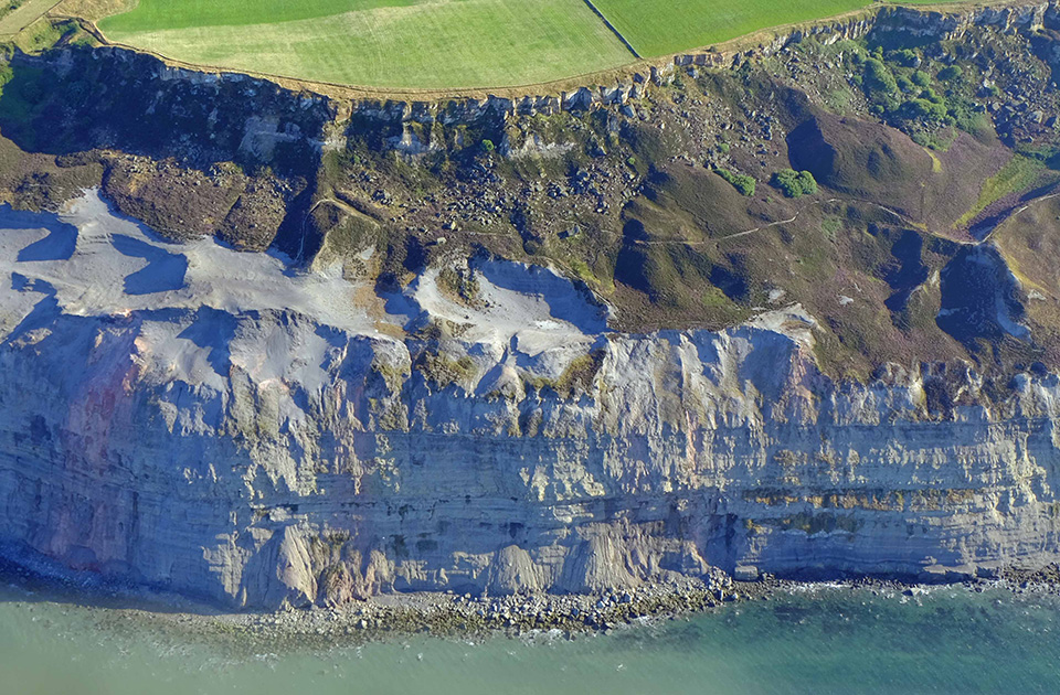 On the edge: Alum cliffs at Boulby, North-east Yorkshire